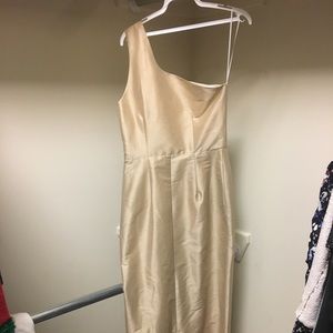 LulaKate Cason with Brunch skirt; cement shantung